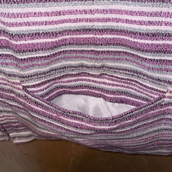 Cabelas Womens Striped Long Sleeve Jacket Medium Purple & Gray Zipper - Picture 4 of 7